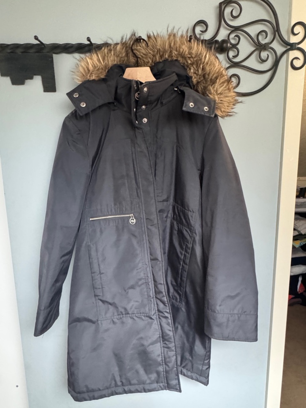 MICHAEL Michael Kors Black Outerwear with Gold Label